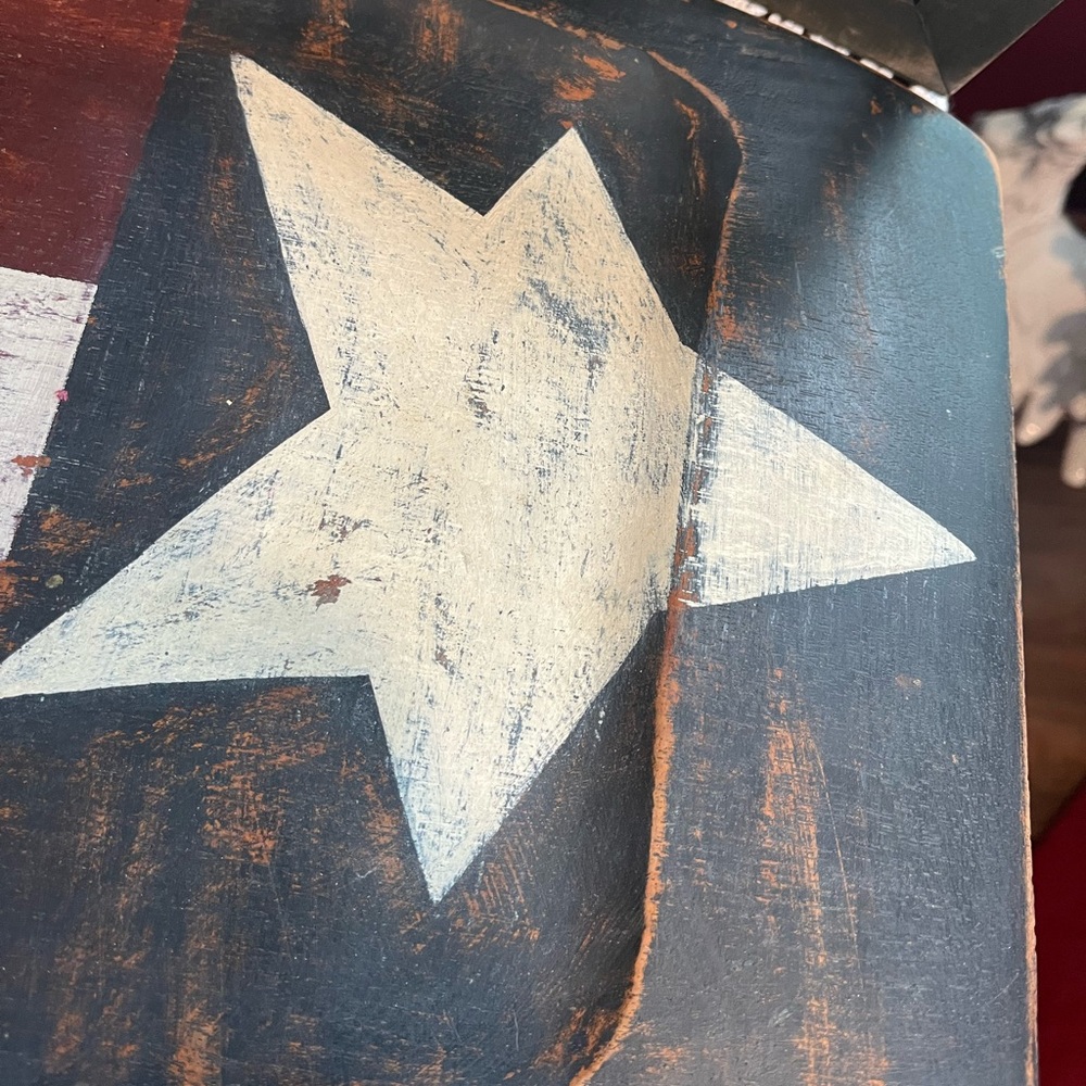 SOLD Painted Teak Cutting Board - Picture 4 of 11